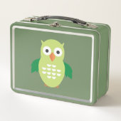 Lunch Box Chouette verte et verte (Devant)