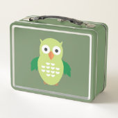 Lunch Box Chouette verte et verte (Dos)