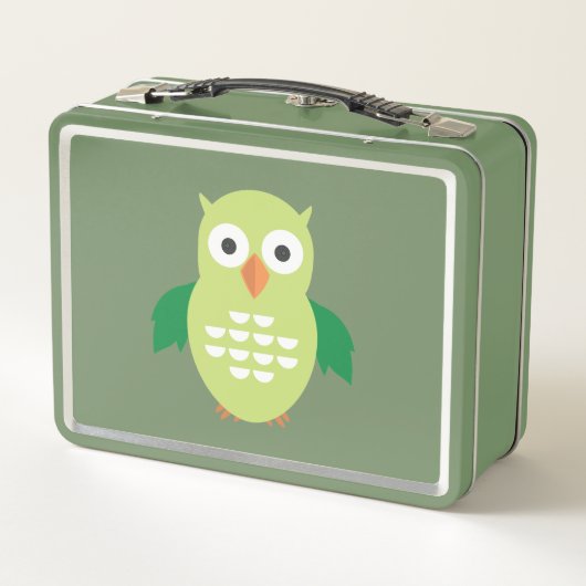 Lunch Box Chouette verte et verte (Dos)