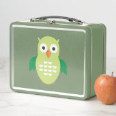 Lunch Box Chouette verte et verte (En situation)