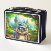 Lunch Box Chouette voyageuse dans une forêt enchantée (Dos)