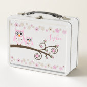 Lunch Box Chouettes et fleurs (Devant)