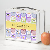 Lunch Box Chouettes mignonnes, Chouette Motif, Chouettes col (En situation)