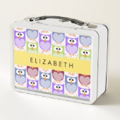 Lunch Box Chouettes mignonnes, Chouette Motif, Chouettes col (Dos)