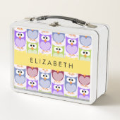 Lunch Box Chouettes mignonnes, Chouette Motif, Chouettes col (Devant)