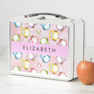 Lunch Box Chouettes mignonnes, Chouette Motif, Chouettes col