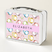 Lunch Box Chouettes mignonnes, Chouette Motif, Chouettes col (Dos)