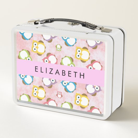 Lunch Box Chouettes mignonnes, Chouette Motif, Chouettes col (Dos)