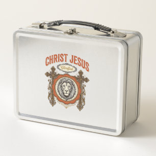 Lunch Box Christ Jésus Lion Vintage Foi