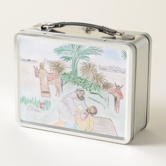 Lunch Box Christian Artwork Le bon samaritain (Dos)