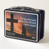 Lunch Box Christian Monogram PRAY WITHOUT CEASING Cabin (Devant)