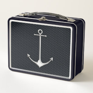 Lunch Box Chrome Ancre sur Honeycombs Style de vie nautique