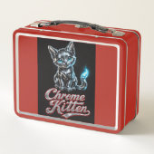 Lunch Box CHROME KITTEN Cartable rouge (Dos)