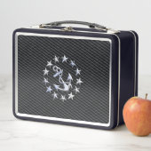 Lunch Box Chrome Yacht drapeau naval sur l'automobile Grille (En situation)