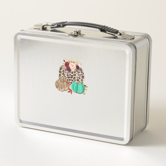 Lunch Box Chute Leopard Cheetah Citrouille Rustique Hallowee (Devant)