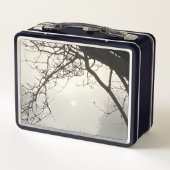 Lunch Box Ciel Blanc Et Soleil Dramatiquement Encadrés D'Arb (Dos)