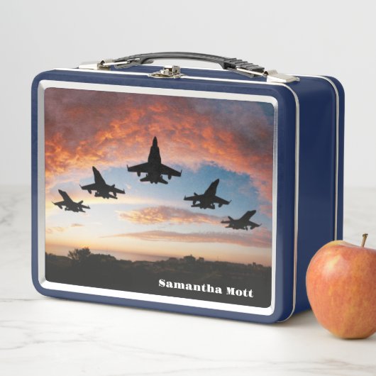 Lunch Box Cinq Jets de combat (En situation)