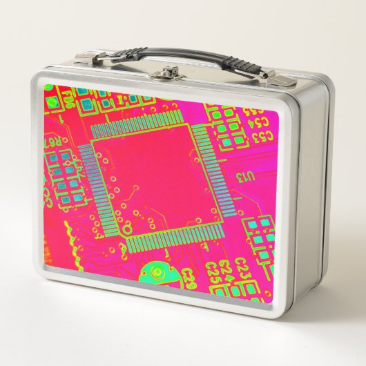 Lunch Box Circuiterie abstraite colorée (Devant)
