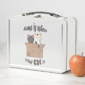 Lunch Box Citation drôle Accueil est où est votre chat (En situation)