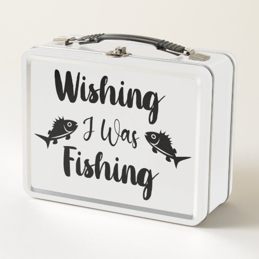 Lunch Box Citation drôle souhaitant que je pêche (Devant)
