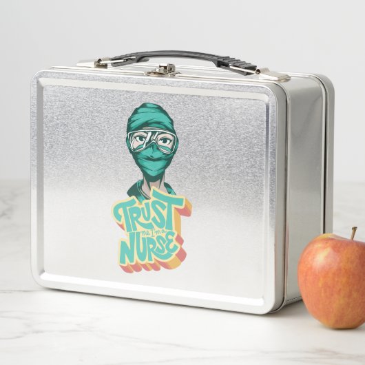 Lunch Box Citation du masque visage infirmière (En situation)