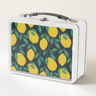 Lunch Box Citrons Colorés : Vibrance Dessinée À La Main.