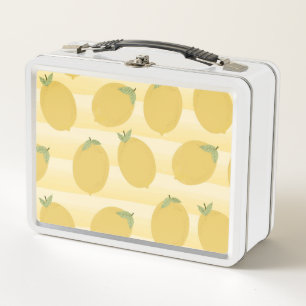 Lunch Box Citrons Jaunes Été Fruit Aquarelle Amusant Clair