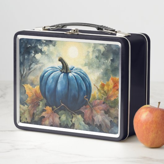 Lunch Box Citrouille bleu - Boîte à lunch (En situation)