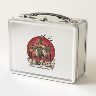 Lunch Box Citrouille d'Halloween Épouvantail Corbeau Chauves