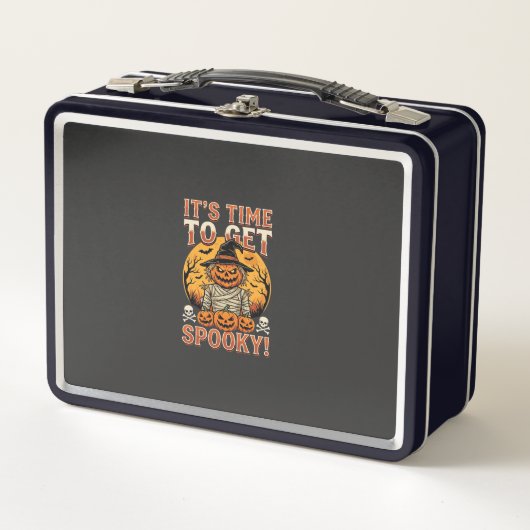Lunch Box Citrouille Épouvantail Vintage Épouvantable Hallow (Devant)