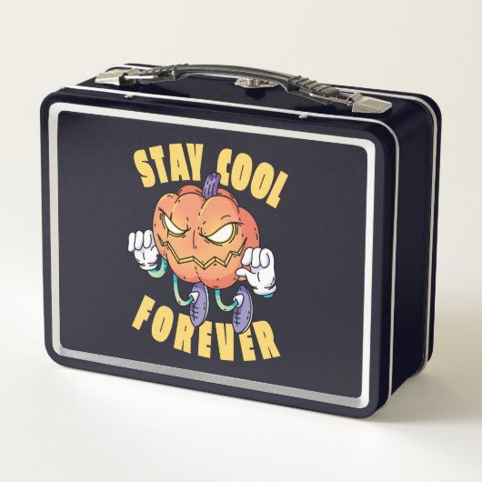 Lunch Box Citrouille Halloween Drôle Design D'automne (Dos)