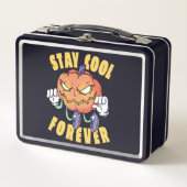 Lunch Box Citrouille Halloween Drôle Design D'automne (Devant)