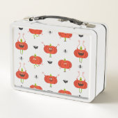 Lunch Box Citrouilles d'halloween mignonnes, araignée et mot (Dos)