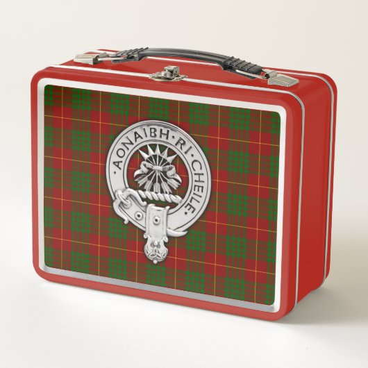 Lunch Box Clan Cameron Crest & Tartan (Devant)