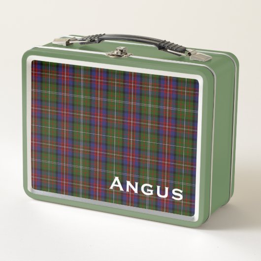 Lunch Box Clan Classique Hargis Tartan Plaid Custom Metal Lu (Devant)