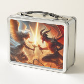 Lunch Box Clash céleste : Rouge et or (Dos)