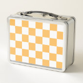 Lunch Box Classic visual peach checkerboard  (Dos)