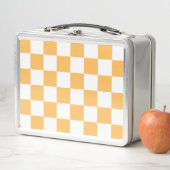 Lunch Box Classic visual peach checkerboard  (En situation)