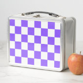 Lunch Box Classic visual purple checkerboard  (En situation)
