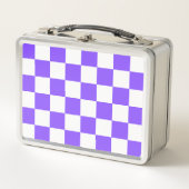 Lunch Box Classic visual purple checkerboard  (Devant)