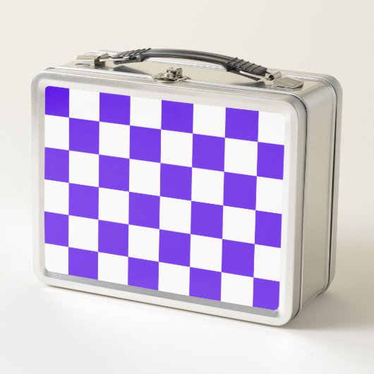 Lunch Box Classic visual violet checkerboard  (Devant)