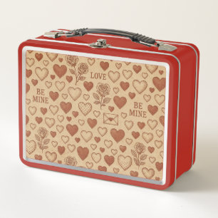Lunch Box Classique, motif vintage de la Saint-Valentin