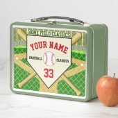 Lunch Box Classiques de baseball personnalisés Accueil Boîte (En situation)