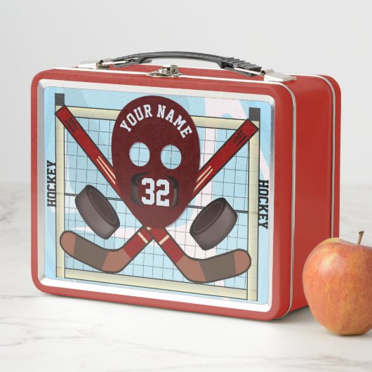 Lunch Box Classiques de hockey personnalisé Boîte à lunch en (En situation)