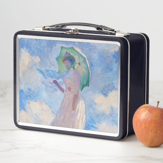 Lunch Box Claude Monet - Femme avec Parasol face à gauche (En situation)