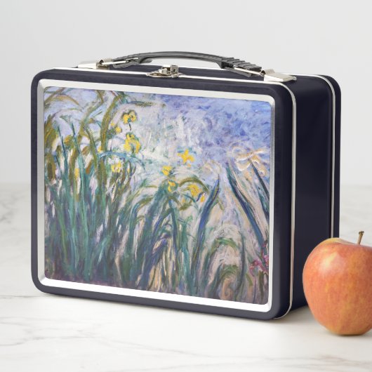 Lunch Box Claude Monet - Iris jaunes et violets (En situation)