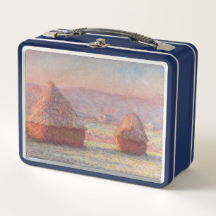 Lunch Box Claude Monet White Frost Sunrise (Haystacks)