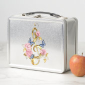 Lunch Box Clé de fer avec roses roses roses (En situation)
