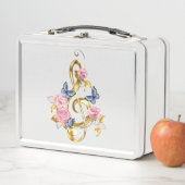 Lunch Box Clé de fer avec roses roses roses (En situation)