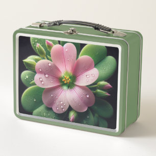 Lunch Box Clover Floral rose et vert Oxalis